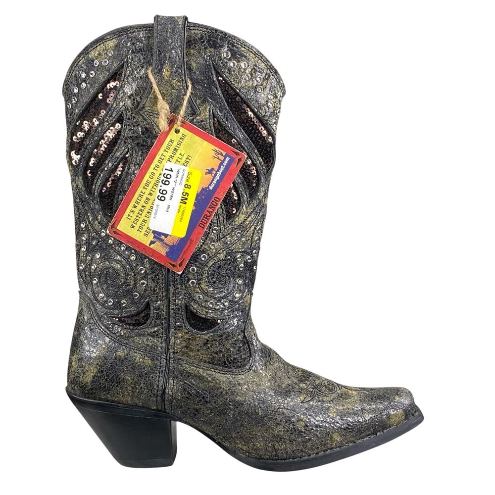 NWT Durango Women’s Crush Black Bling Cowgirl Boot Size US 8.5